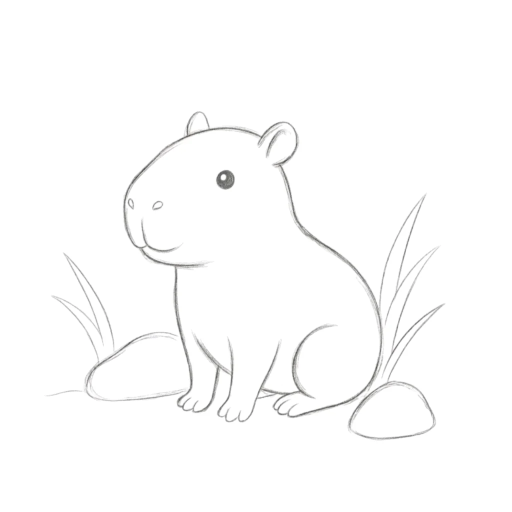 Baby Capybara Drawing