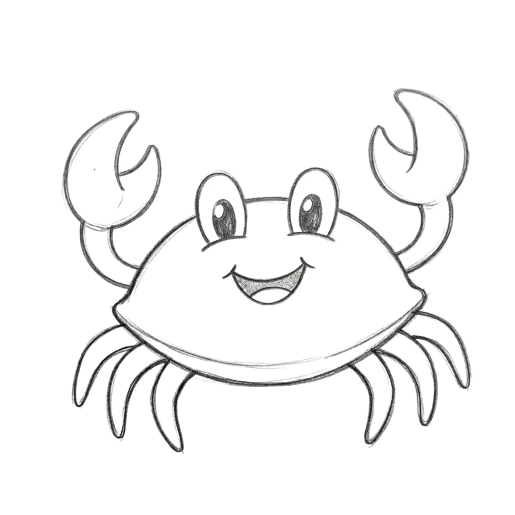 Cartoon Crab Drawing