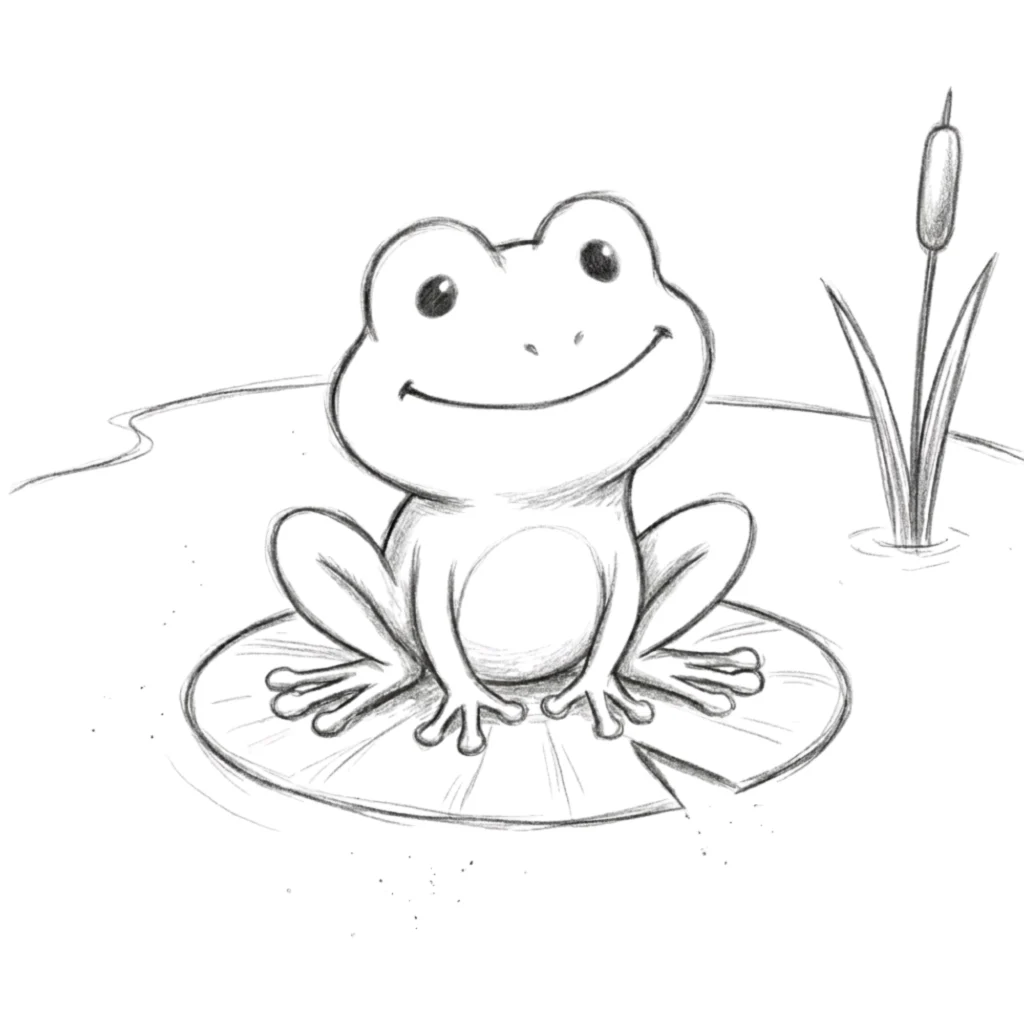 Cartoon Frog Drawing