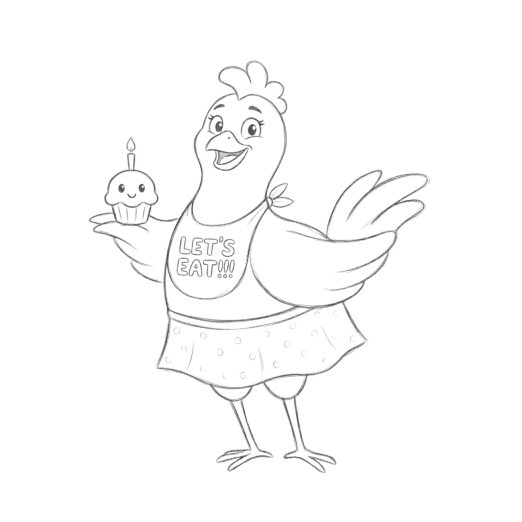 Chica the Chicken Drawing