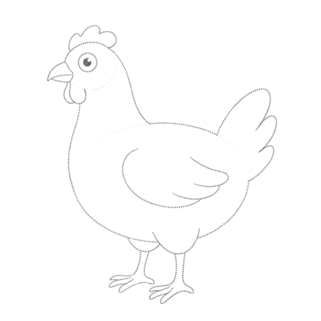 Chicken Outline Drawing
