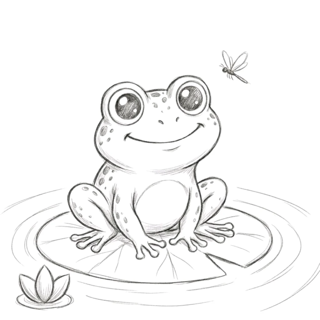 Cute Frog Drawing