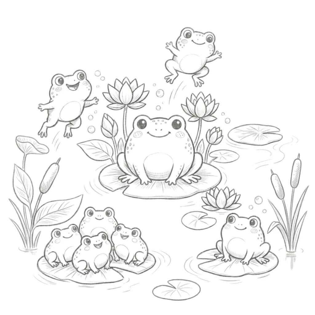 Cute Frog Drawings