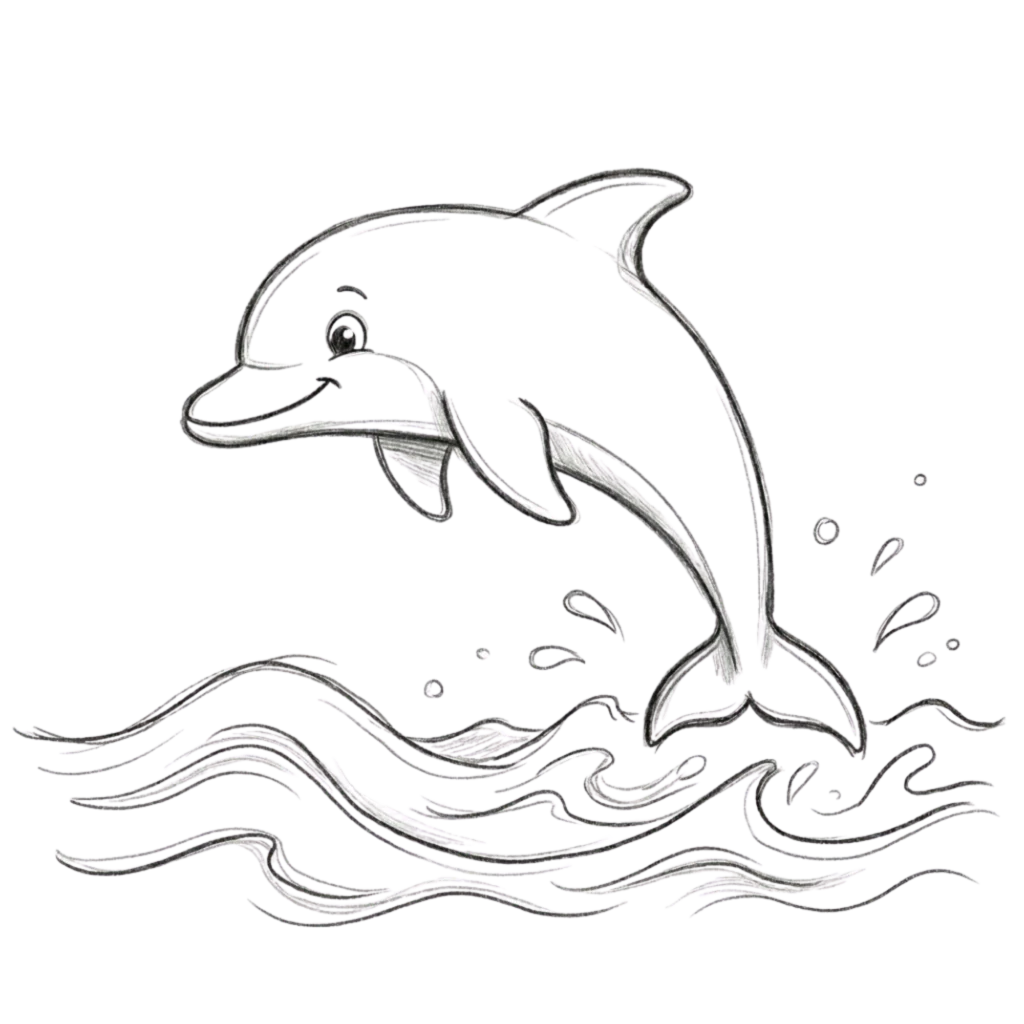 Dolphin Drawing Easy