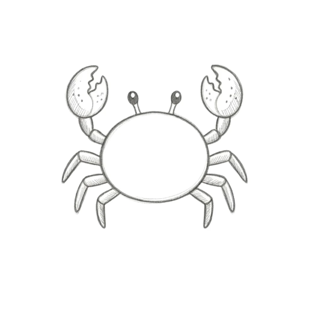 Easy Crab Drawing