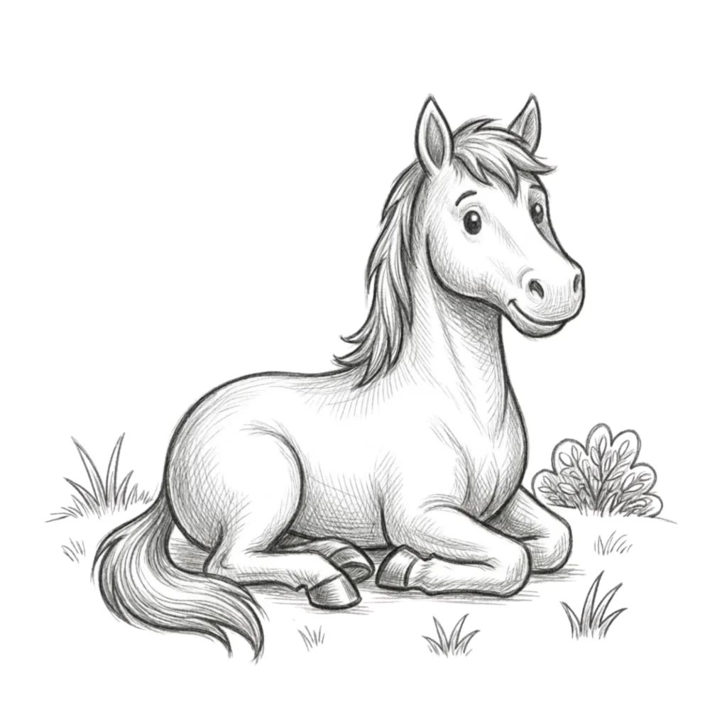 Easy Horse Sitting Pose