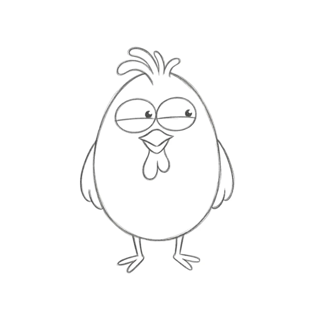 Funny Chicken Drawing