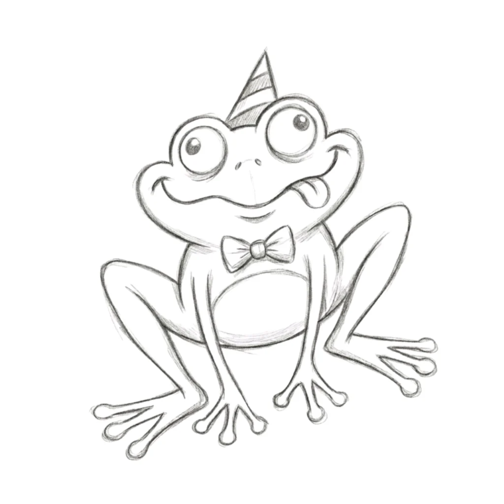 Funny Frog Drawing