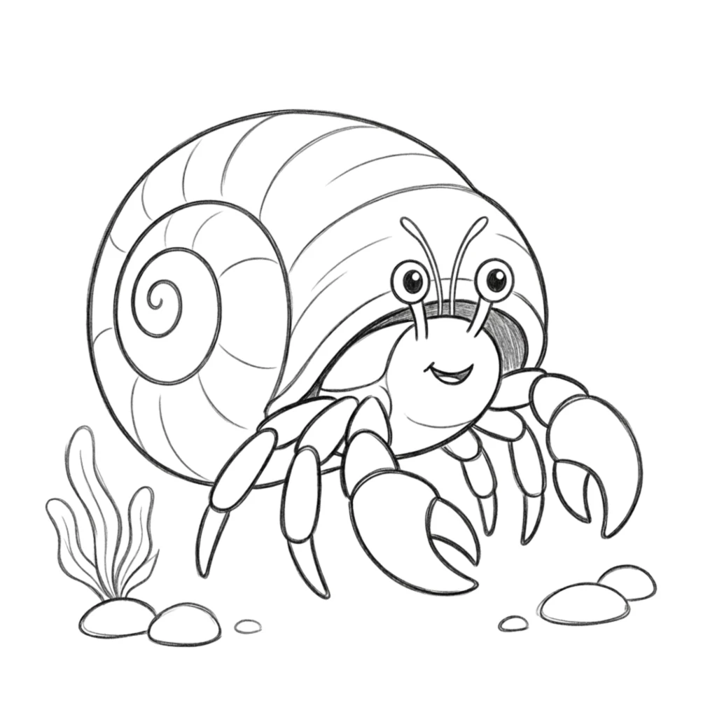 Hermit Crab Drawing