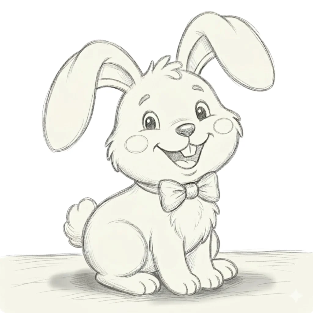 Little Bunny Sitting on the Ground