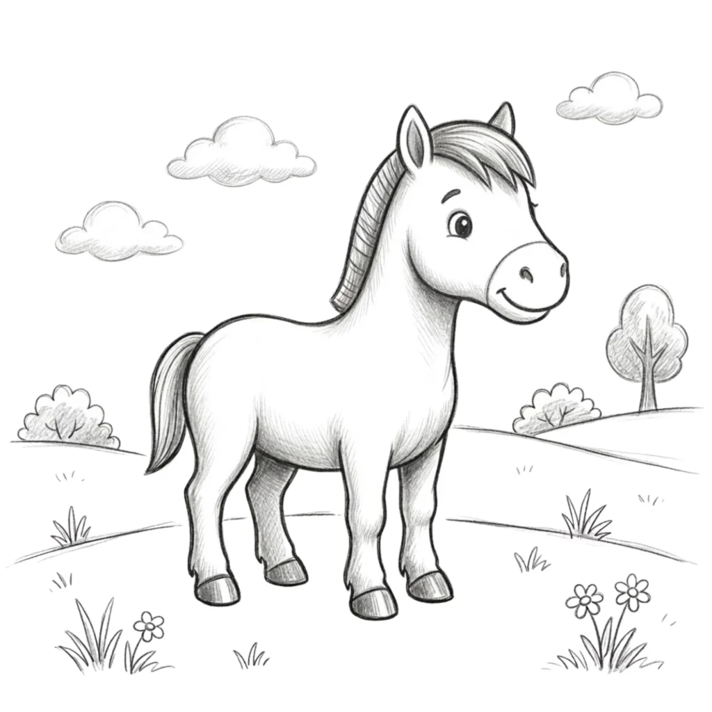 Little Horse with Short Mane