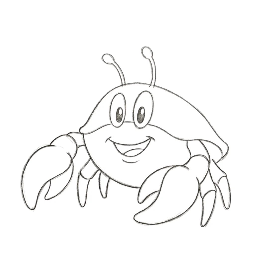 Sebastian Crab Drawing