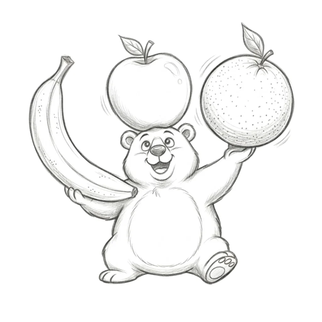Silly Bear Drawing