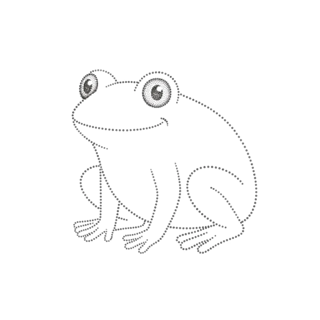Simple Frog Outline Drawing