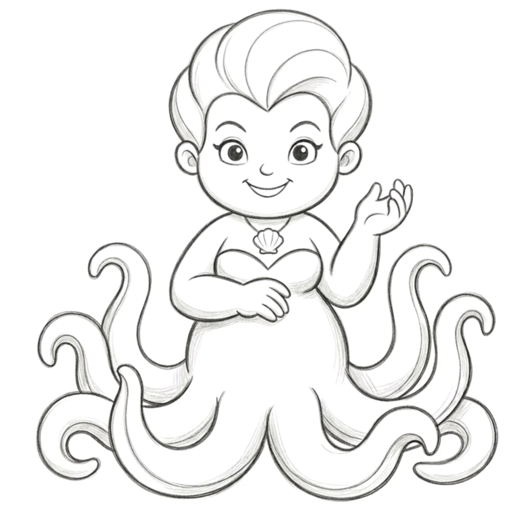 Ursula Octopus Drawing