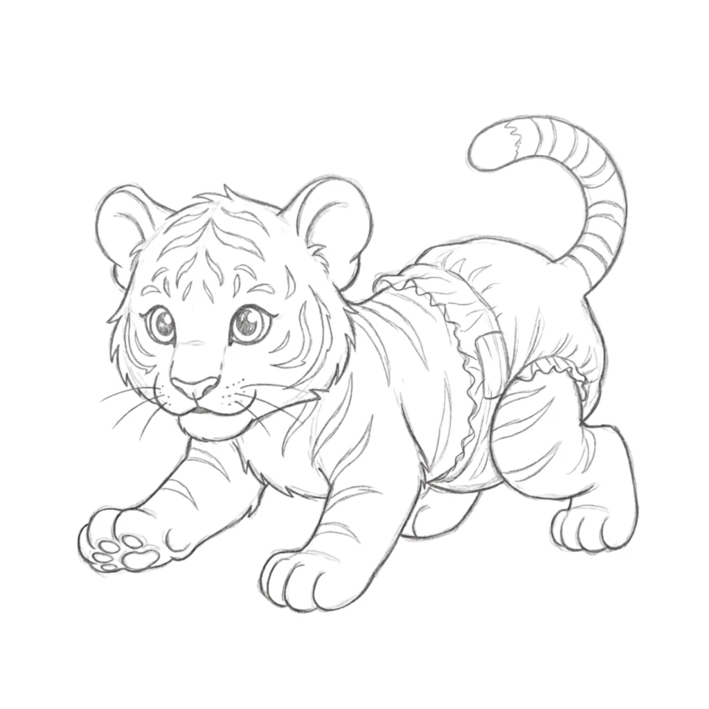 Baby Tiger Drawing