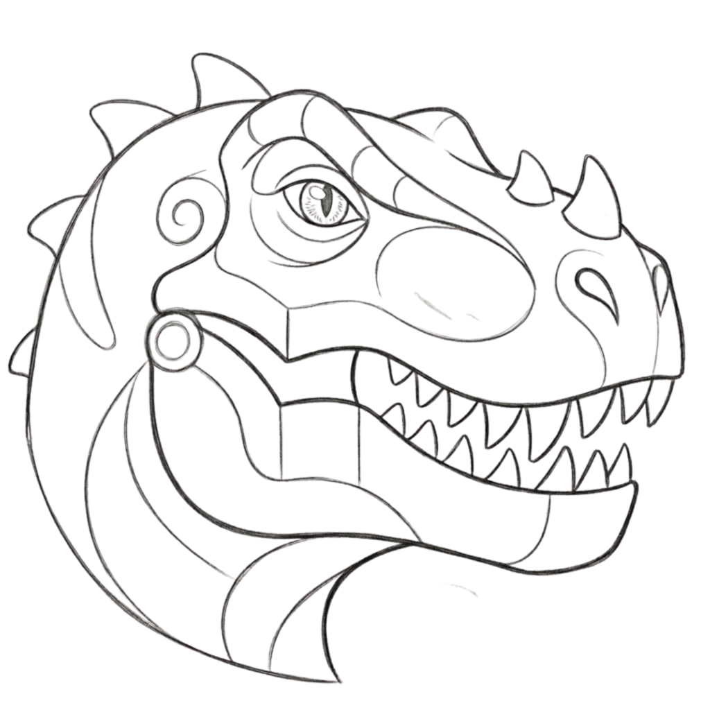 Dragon Head Drawing