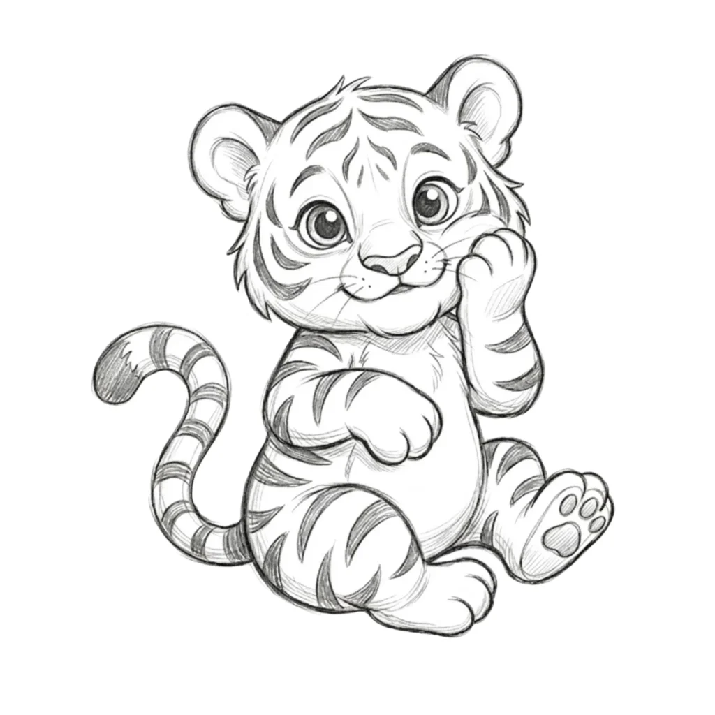 Tiger Cub Drawing