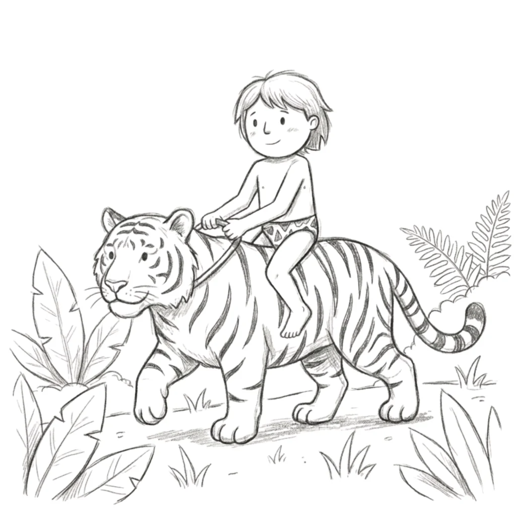 Tiger with tarzan