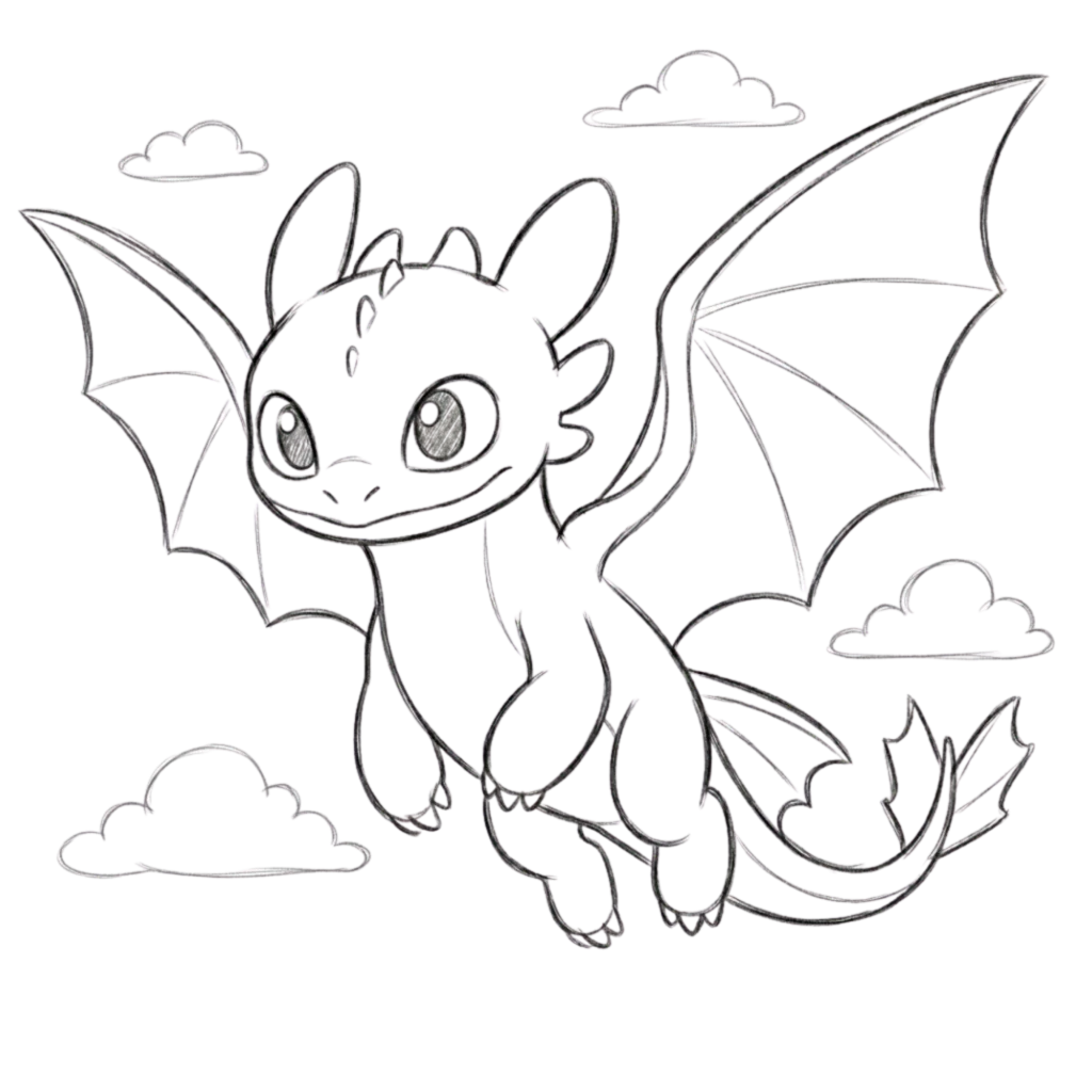 Toothless Dragon Drawing