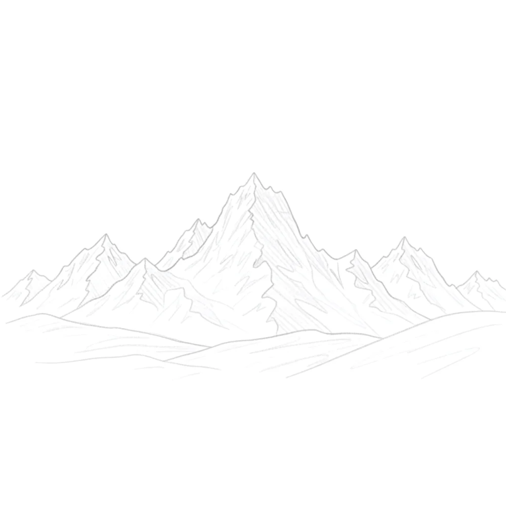 K2 Mountain Drawing