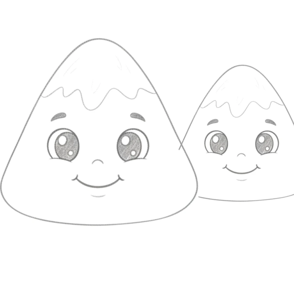 Simple Cartoon Mountain Drawing