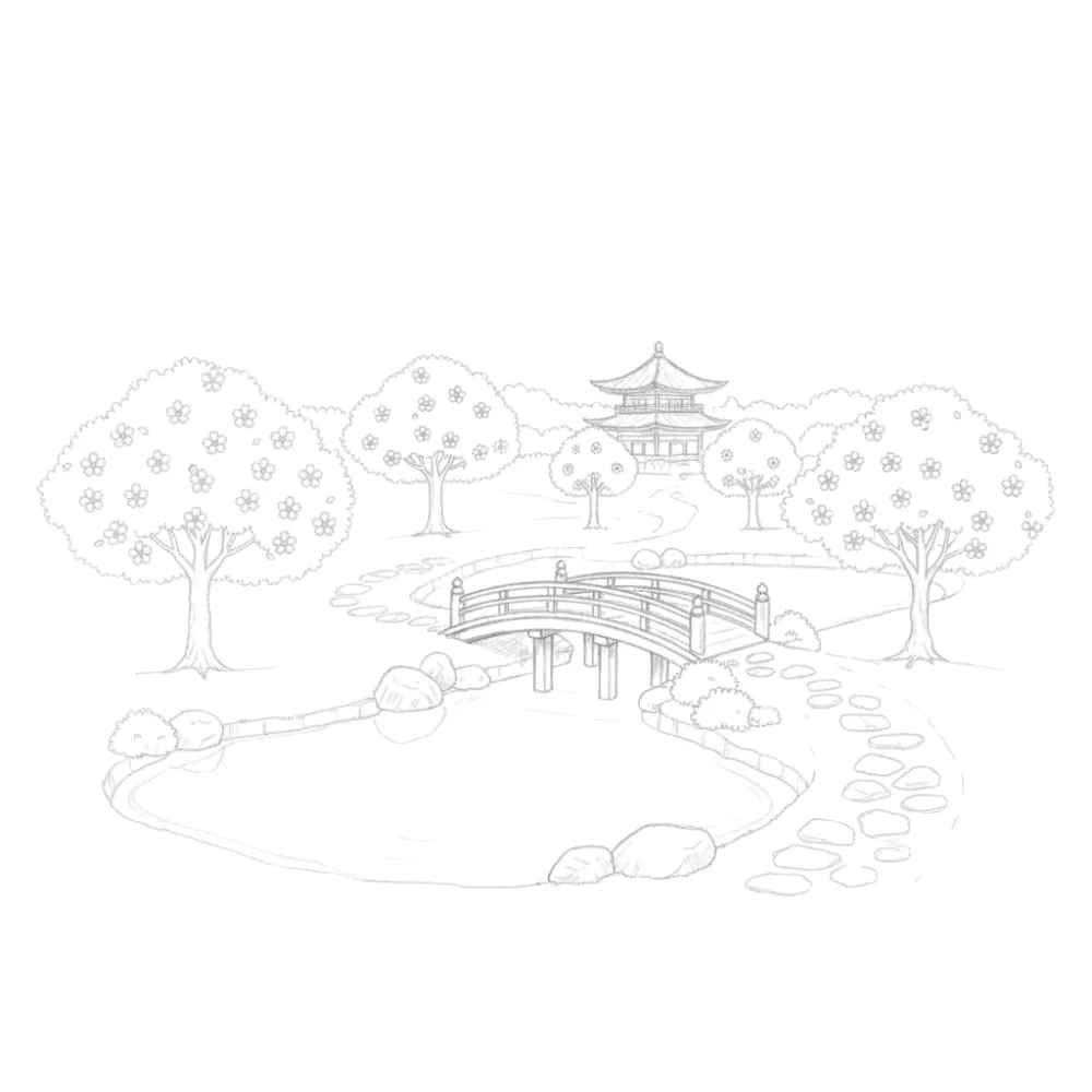Cherry Blossom Garden