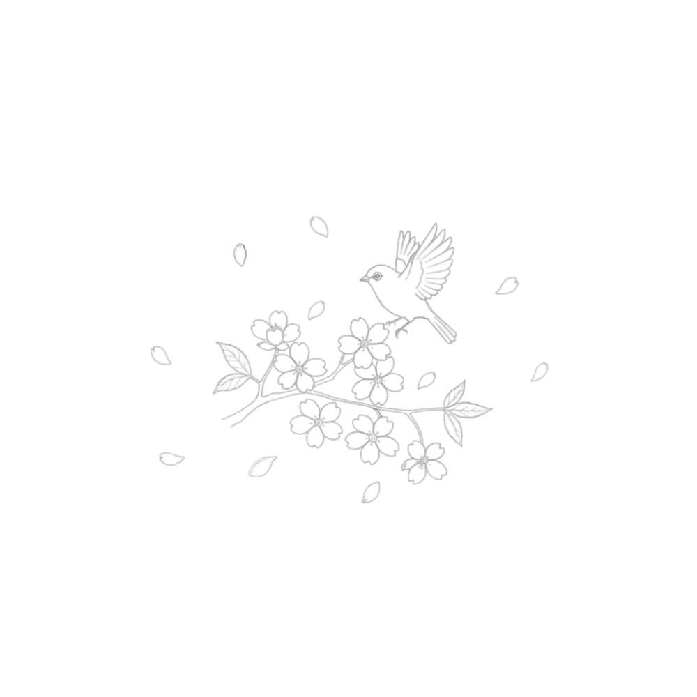 Cherry Blossom with Birds