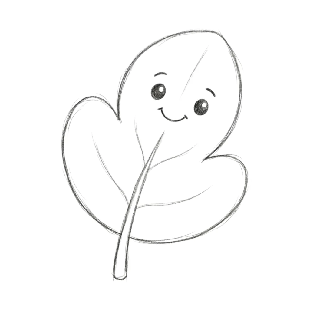 Cute Leaf Drawing