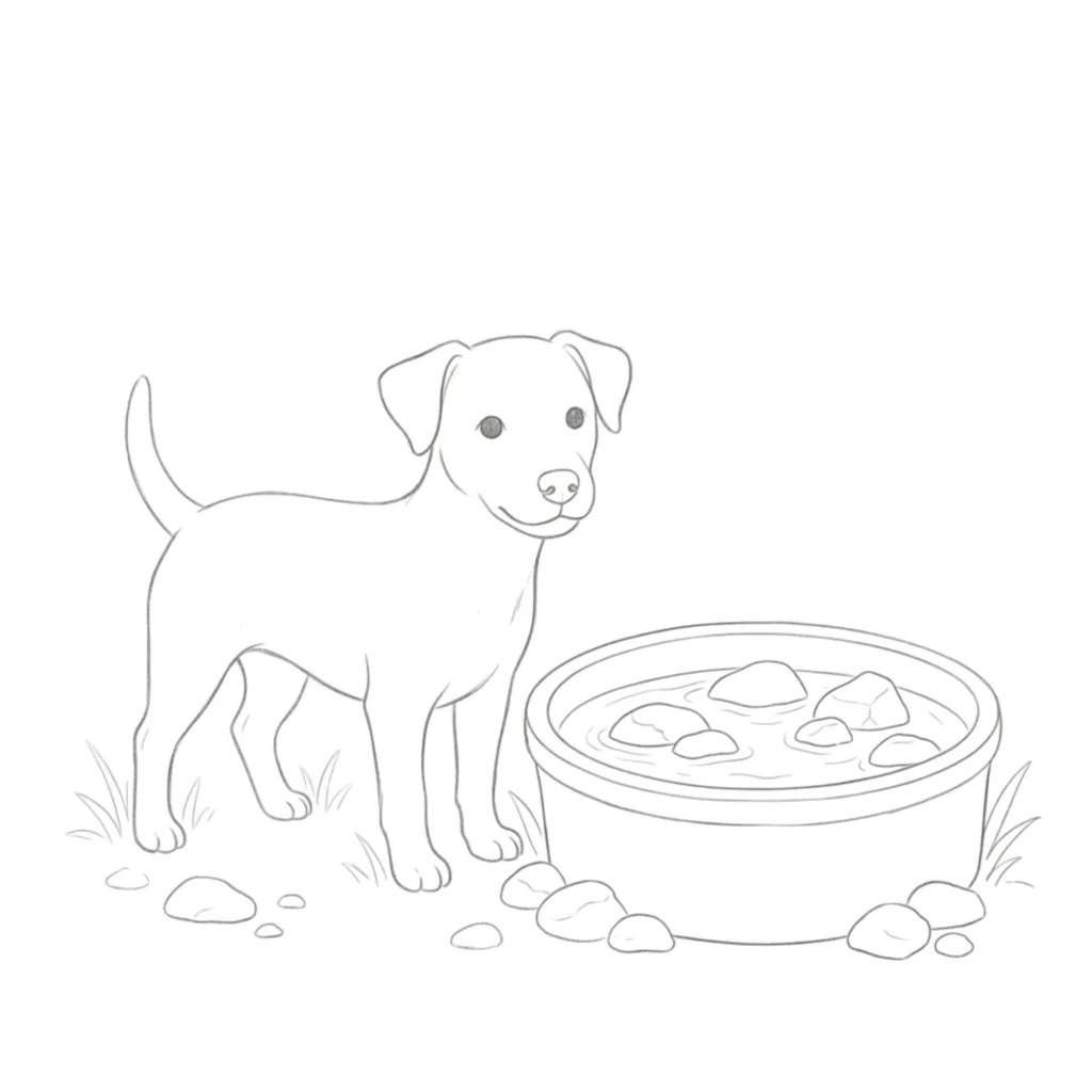 Dog Drinking Water