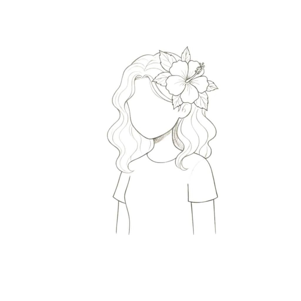 Hibiscus with a Girl