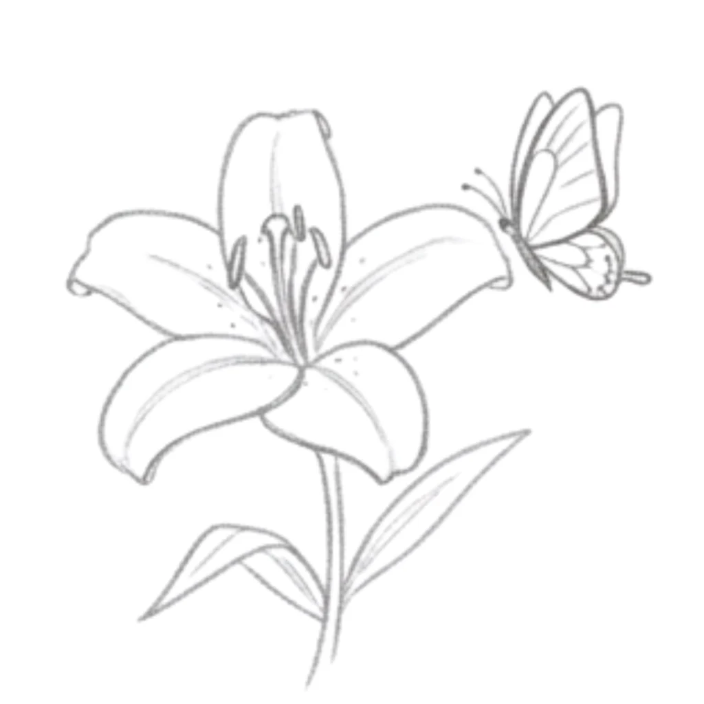 Lily With a Butterfly