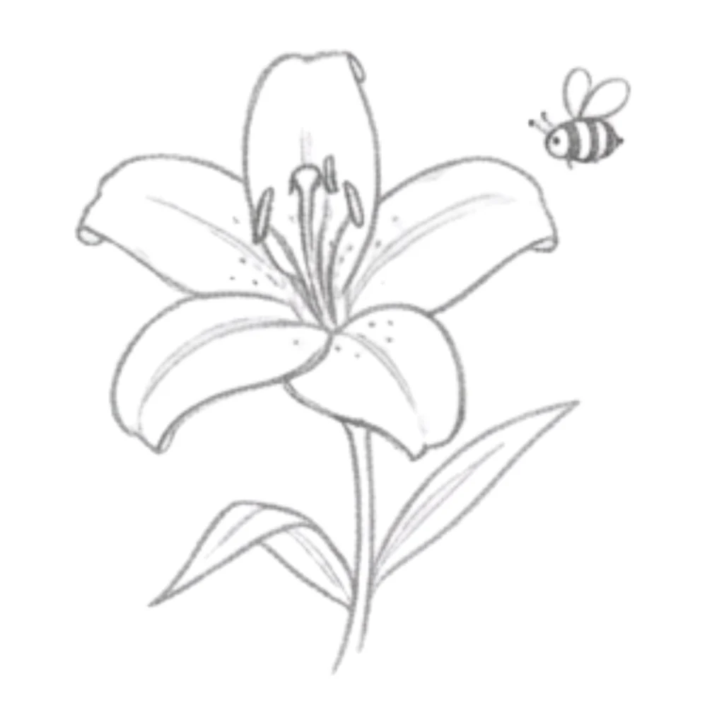 Lily With a Bee