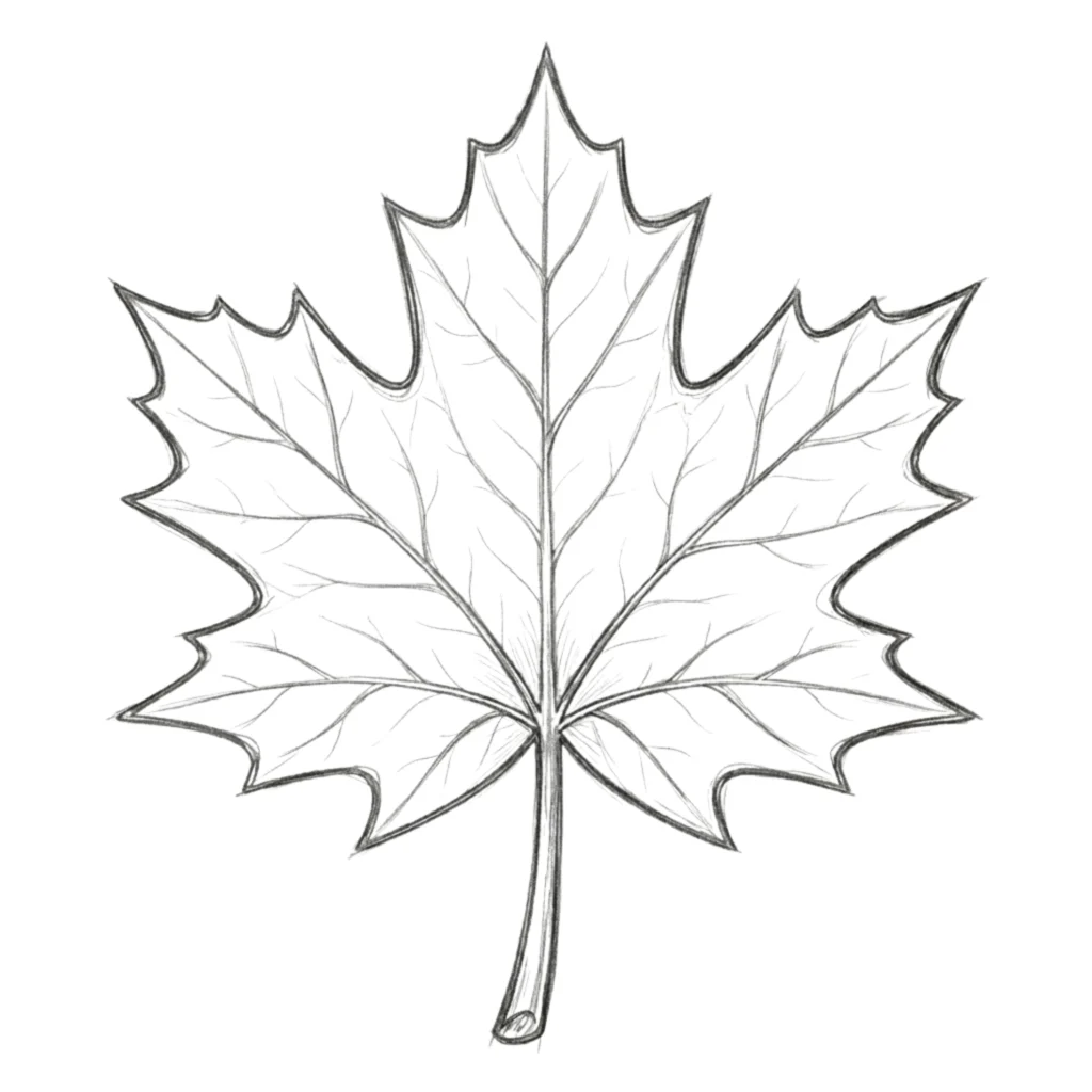Maple Leaf Drawing