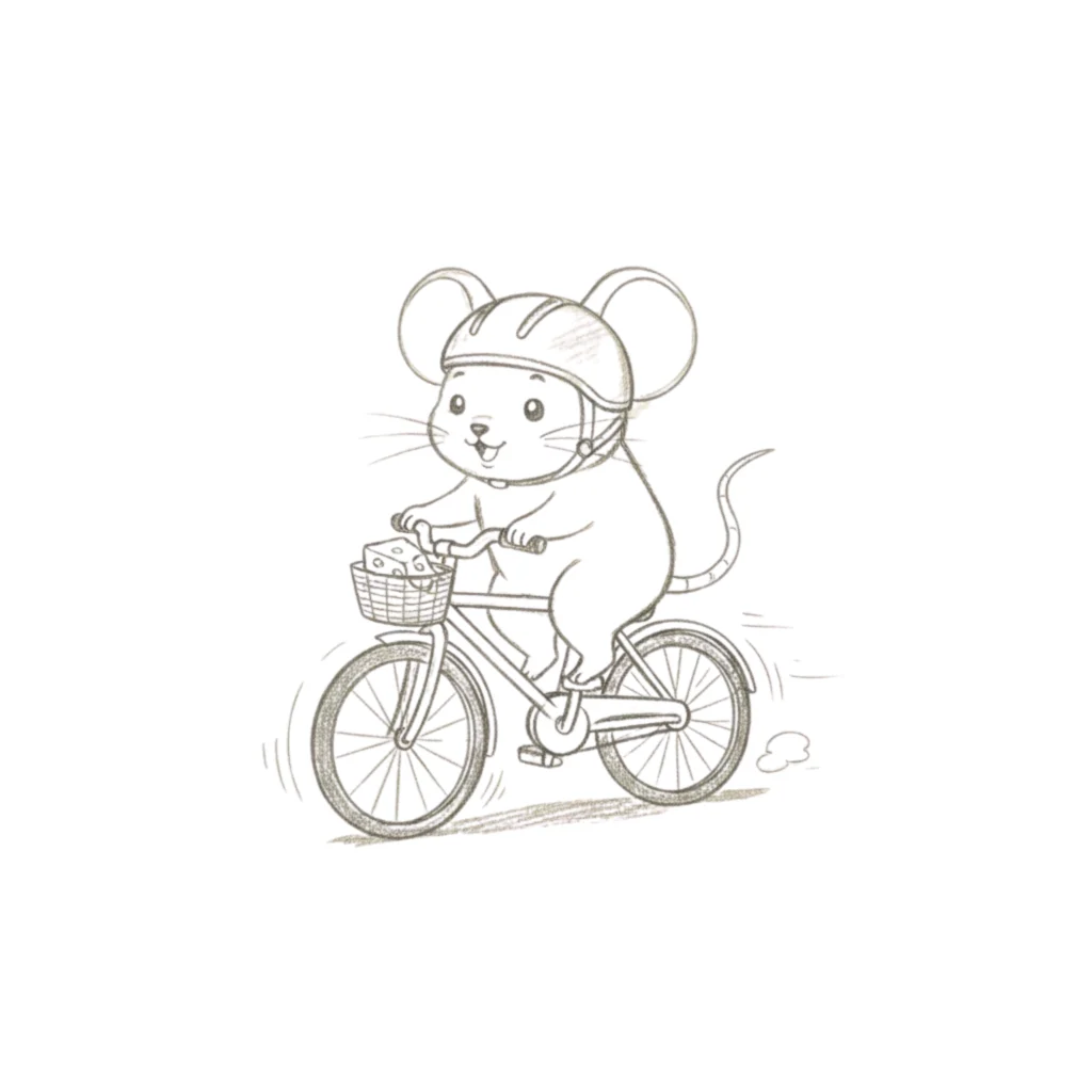 Mouse on Bicycle