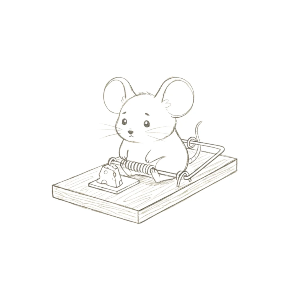 Mouse on Trap