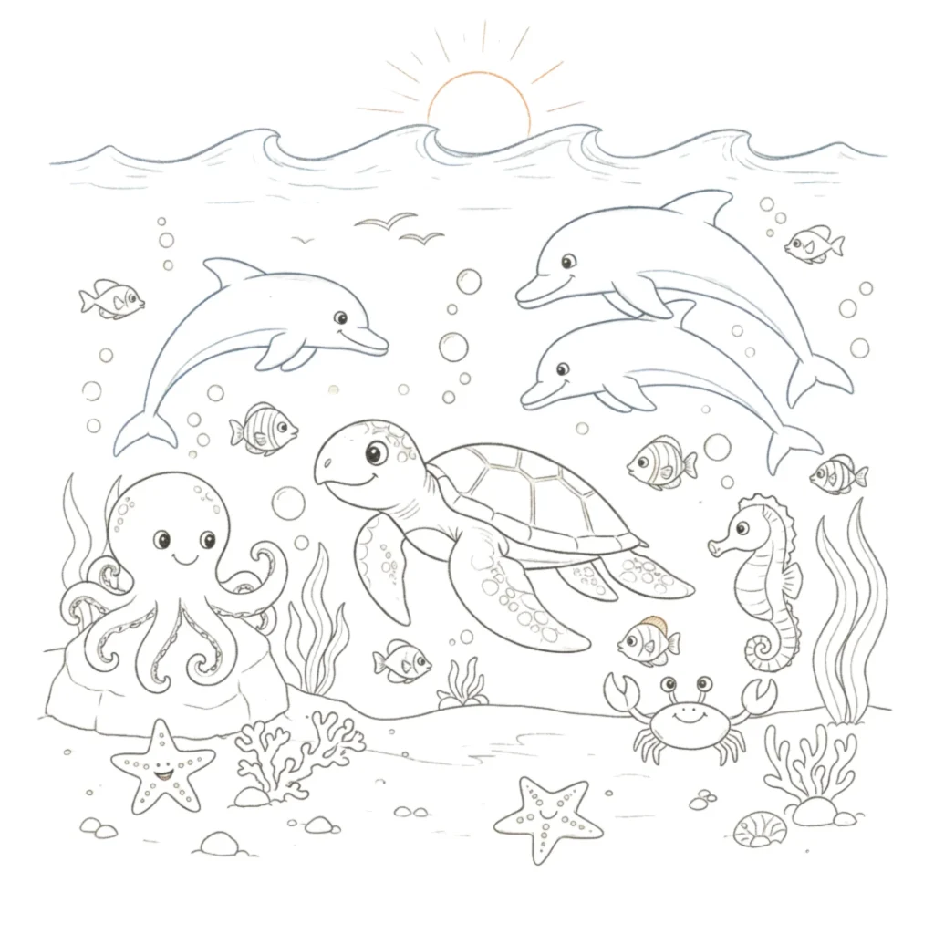 Ocean With Ocean Animals