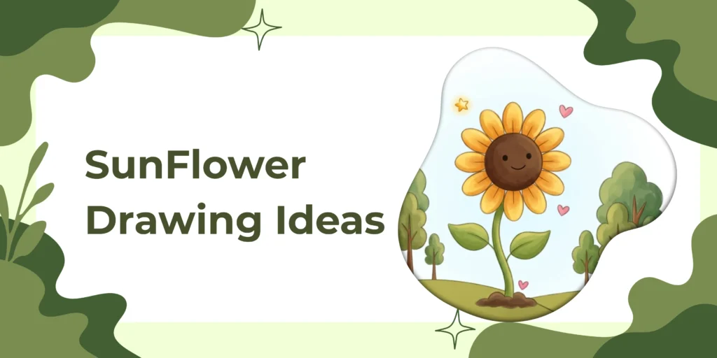 Sun flower Drawing Ideas