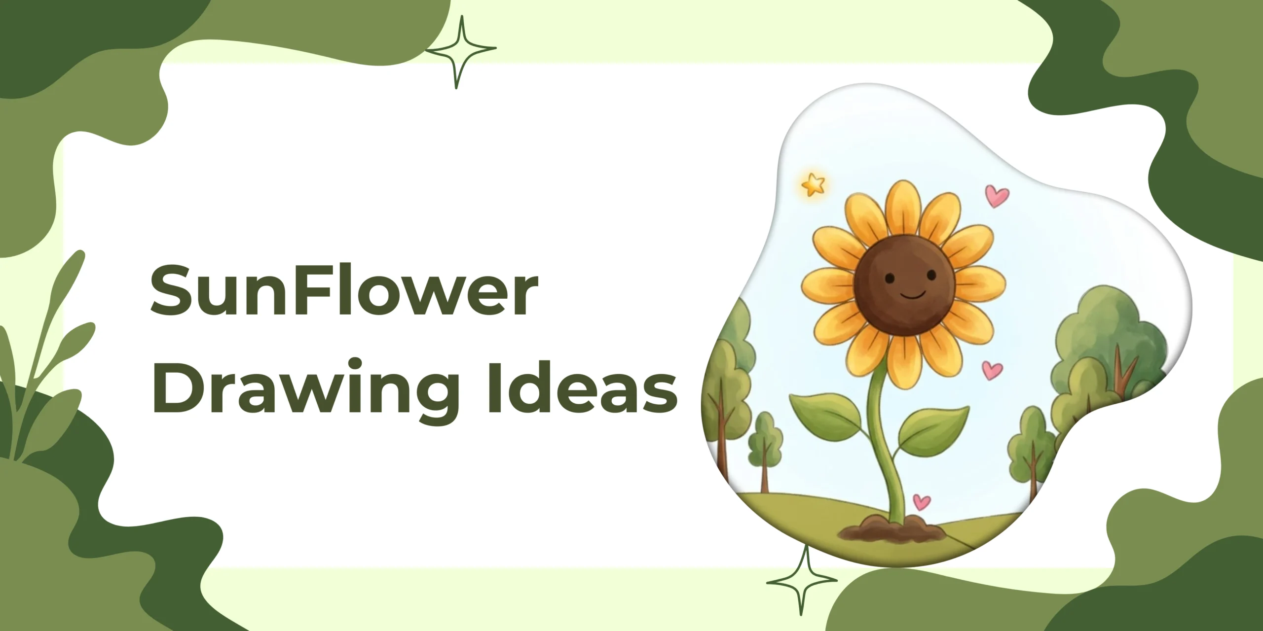 Sun flower Drawing Ideas