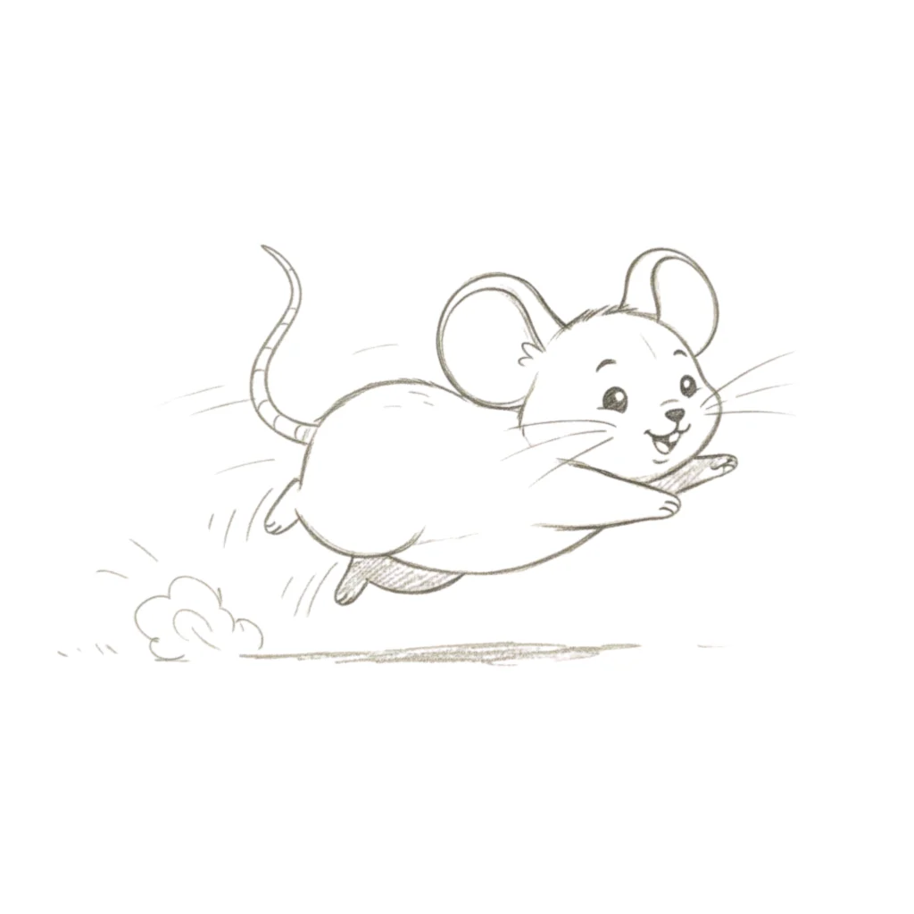 Playful Mouse Drawing