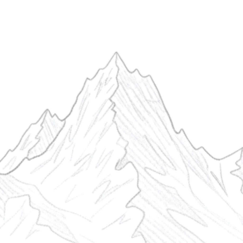 Simple Mountain Peak Drawing