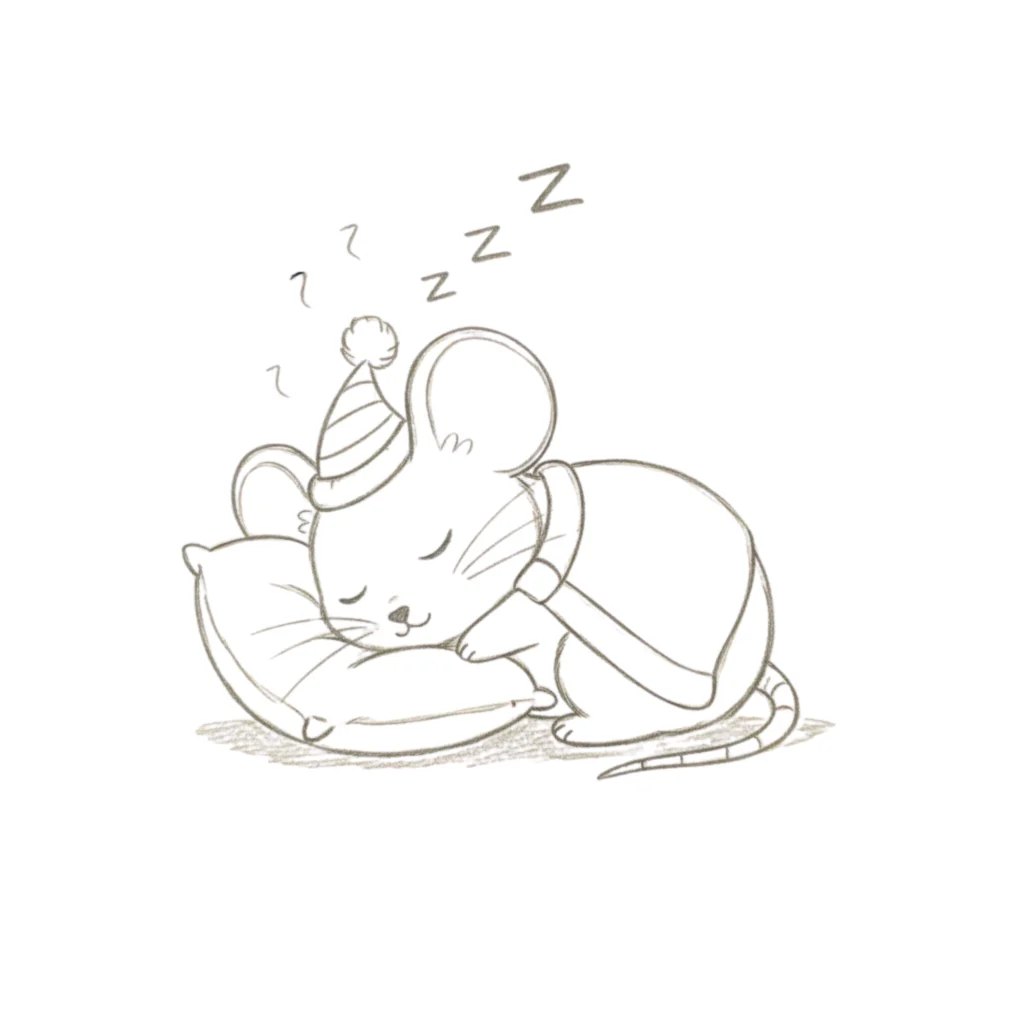 Sleeping Mouse Drawing