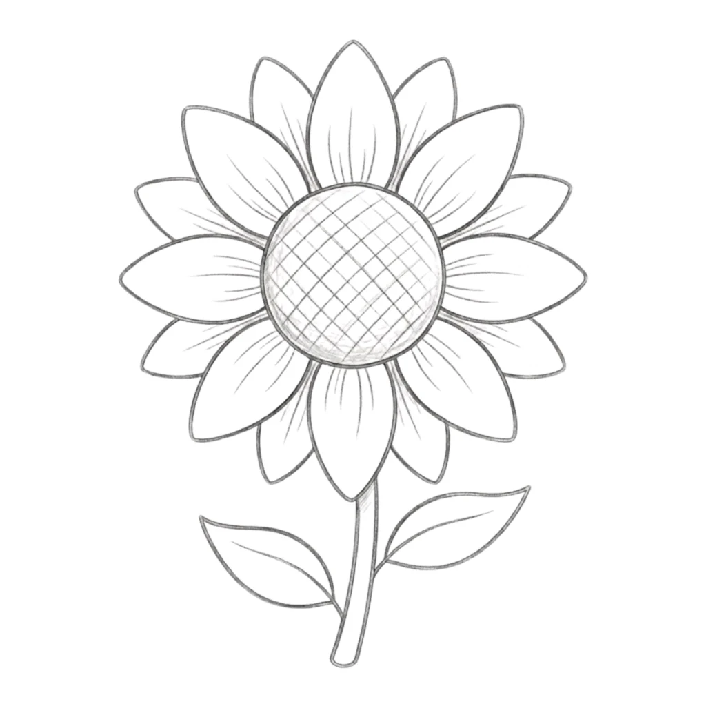 Sunflower Outline