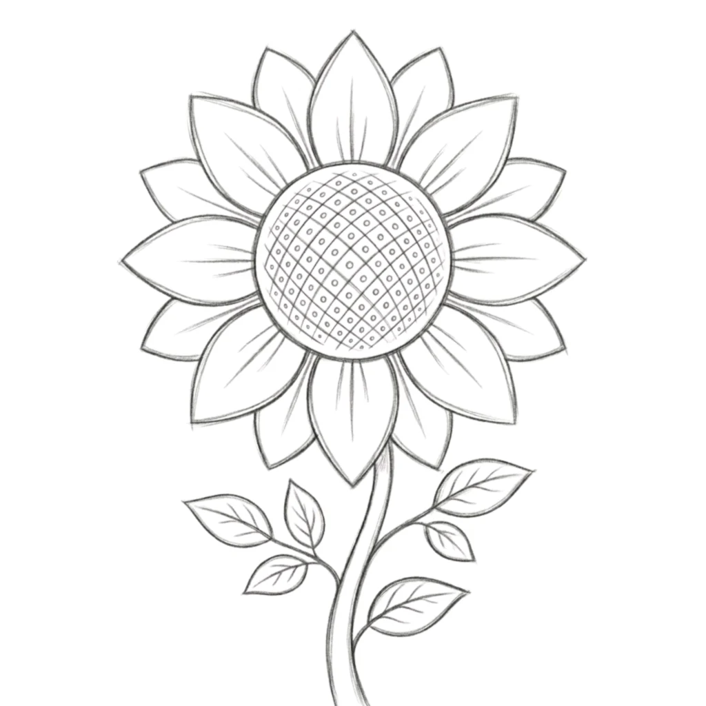 Sunflower with Small Leaves