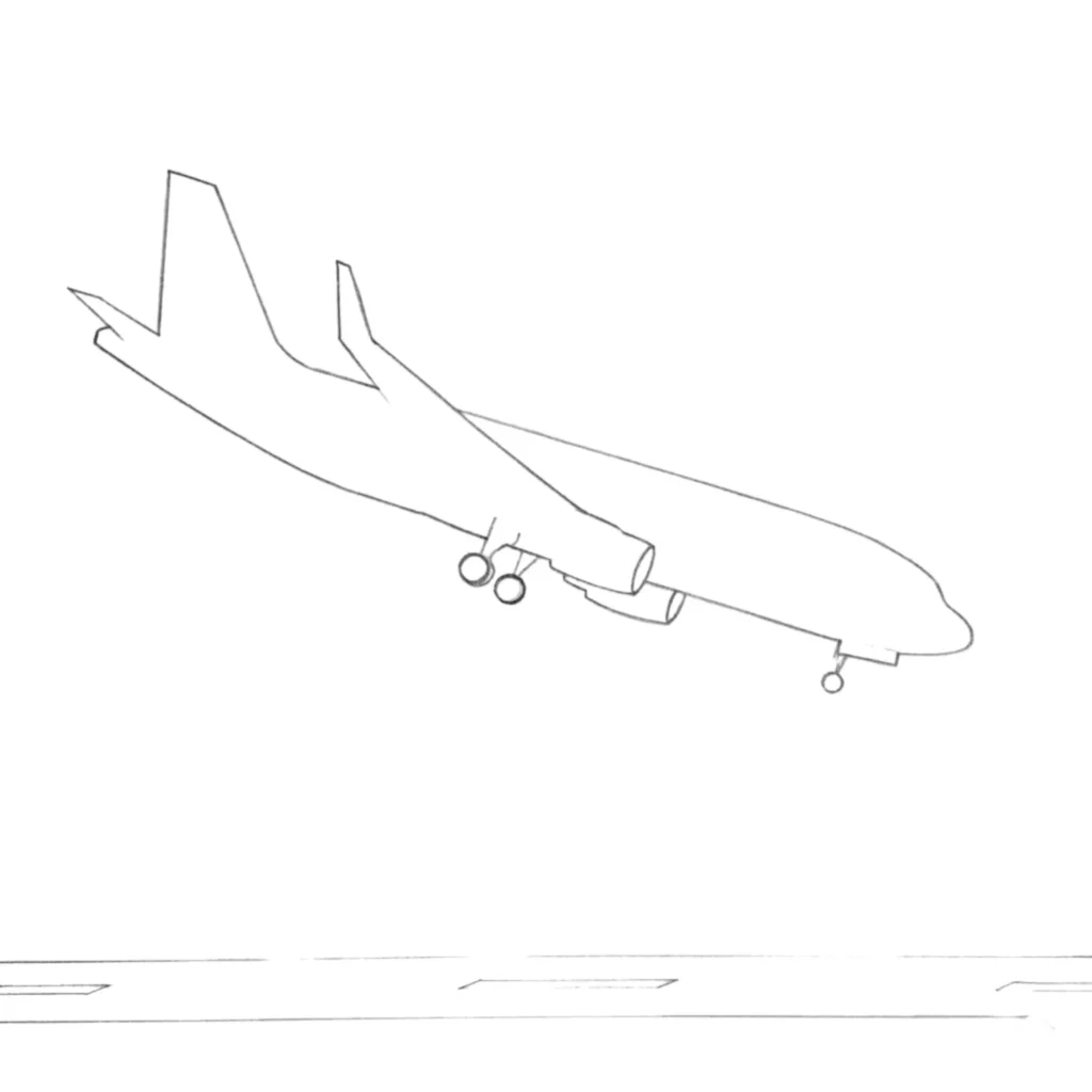Airplane Landing on a Runway