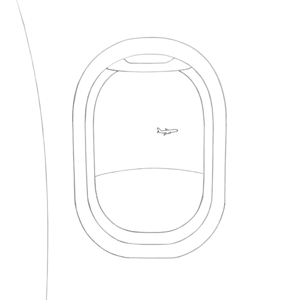 Airplane Window View
