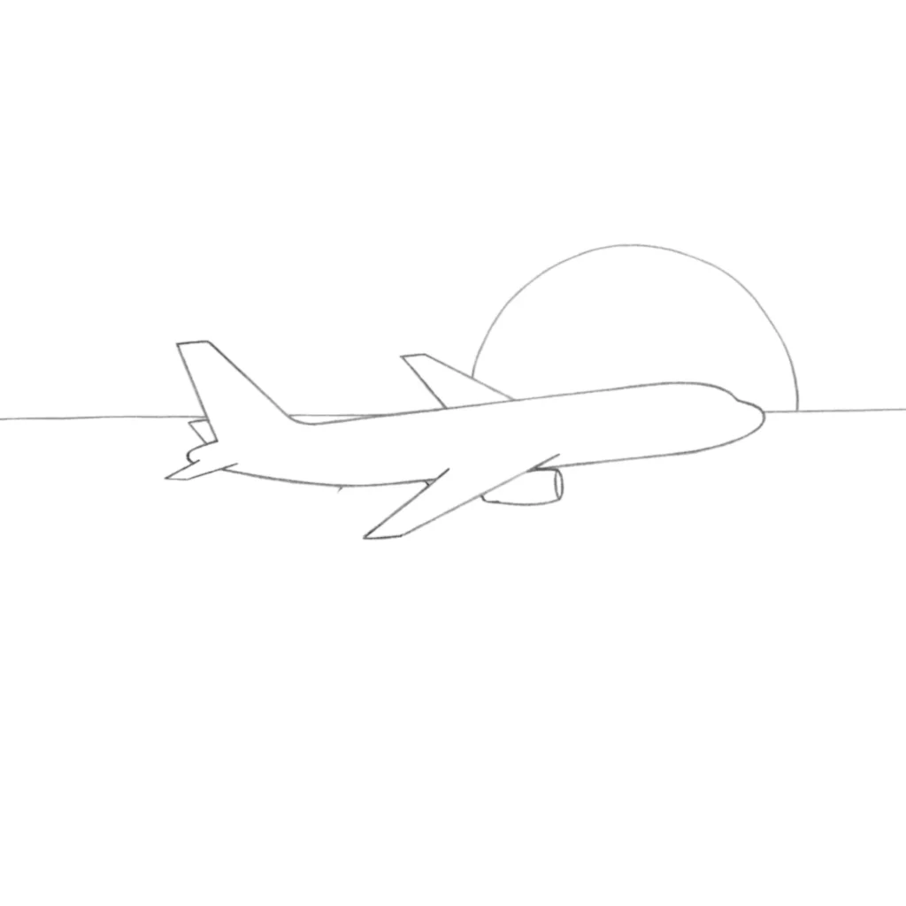 Airplane at Sunset