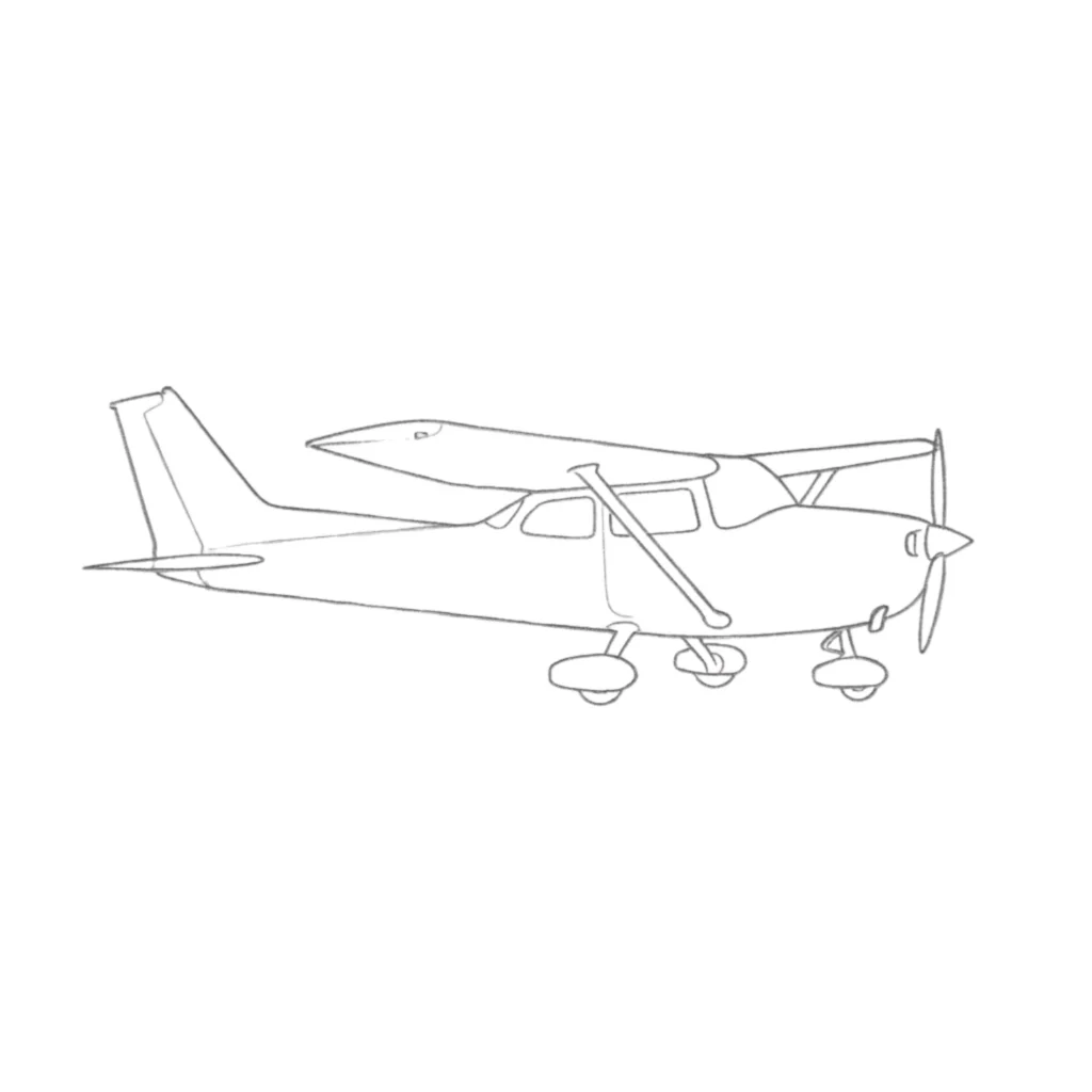Propeller Airplane Drawing