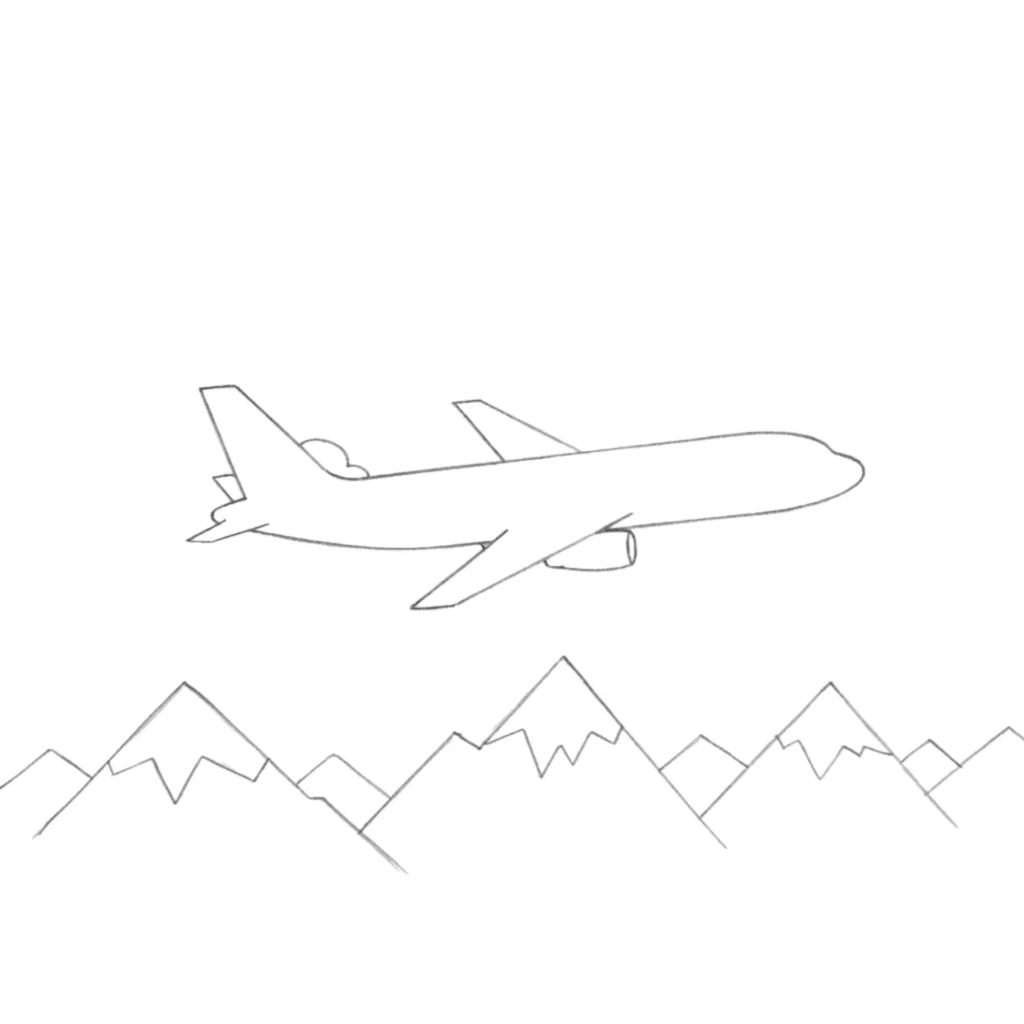 Airplane Over Mountains