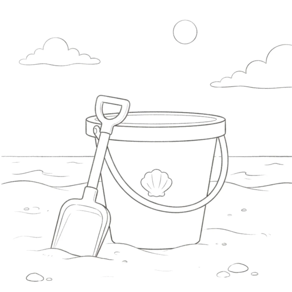 Beach Bucket and Shovel